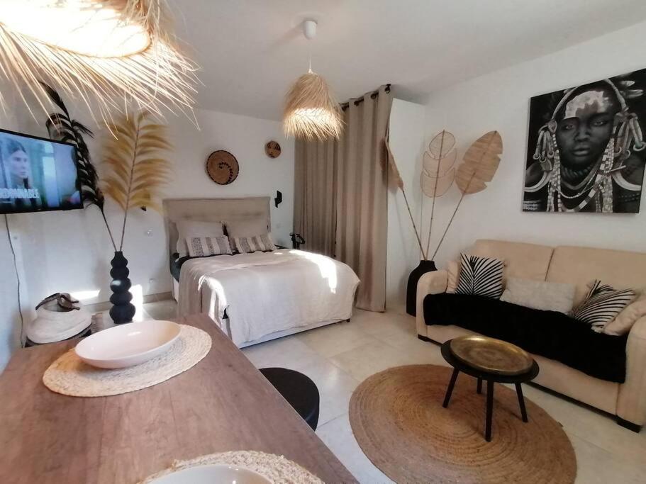 Superbe Studio Ethnique Apartment Hyeres Bagian luar foto